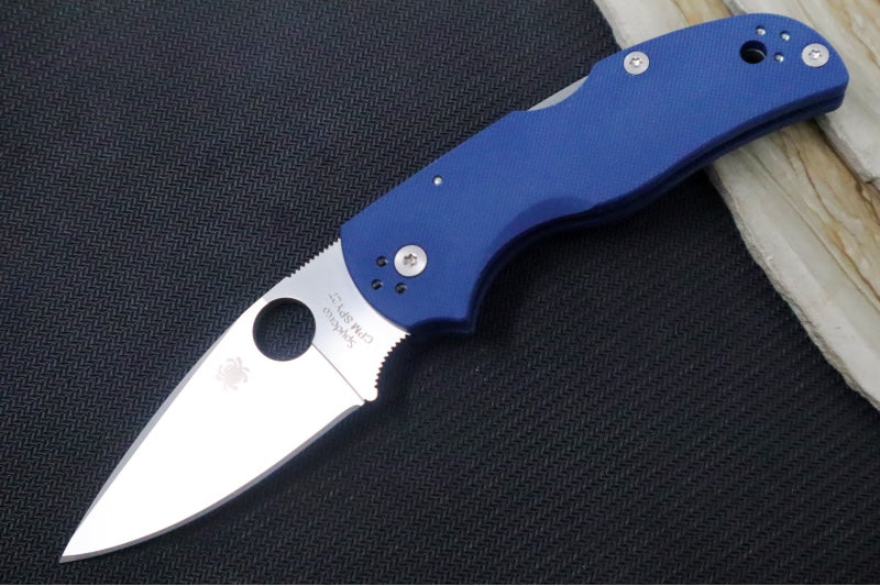 Spyderco Native 5 - Cobalt Blue G-10 Handle / CPM-SPY27 Steel / Drop Point / Satin Finish C41GPCBL5