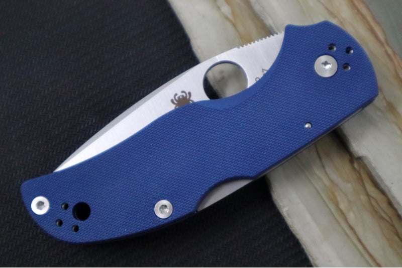 Spyderco Native 5 - Cobalt Blue G-10 Handle / CPM-SPY27 Steel / Drop Point / Satin Finish C41GPCBL5