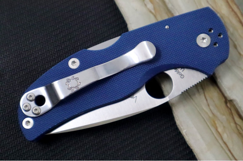 Spyderco Native 5 - Cobalt Blue G-10 Handle / CPM-SPY27 Steel / Drop Point / Satin Finish C41GPCBL5