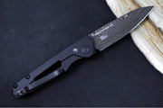 Kershaw 7550 Launch 11 Automatic Knife - Damascus Steel / Reverse Tanto Blade / Black Anodized Aluminum Handle 7550BLKDAM - Northwest Knives