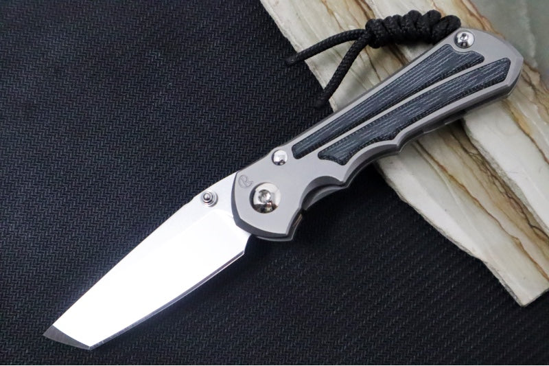 Chris Reeve Knives Small Inkosi Glass Blasted - Black Canvas Micarta / Tanto Blade / CPM-Magnacut Steel SIN-1132 - Northwest Knives