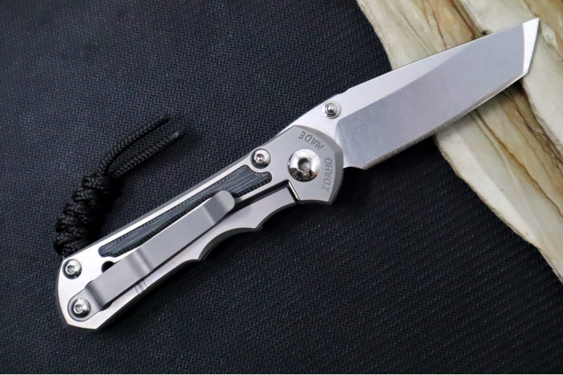 Chris Reeve Knives Small Inkosi Glass Blasted - Black Canvas Micarta / Tanto Blade / CPM-Magnacut Steel SIN-1132