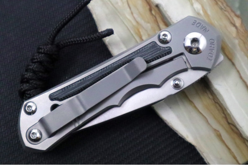 Chris Reeve Knives Small Inkosi Glass Blasted - Black Canvas Micarta / Tanto Blade / CPM-Magnacut Steel SIN-1132 - Northwest Knives