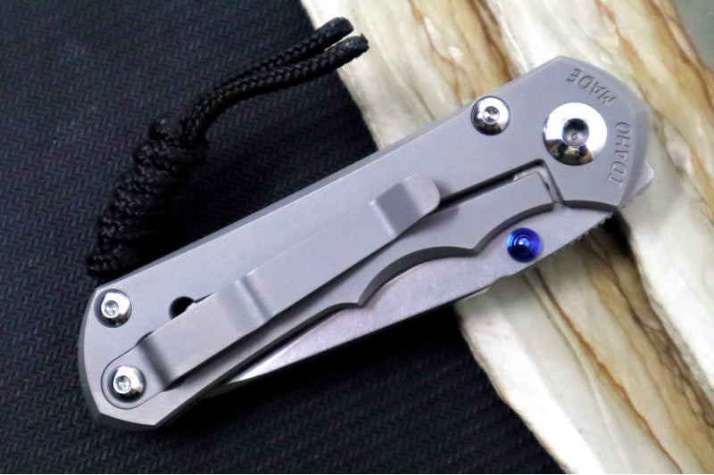 Chris Reeve Knives Small Inkosi Glass Blasted - Insingo Blade / CPM-Magnacut Steel / Glass Blasted Titanium Handle SIN-1122