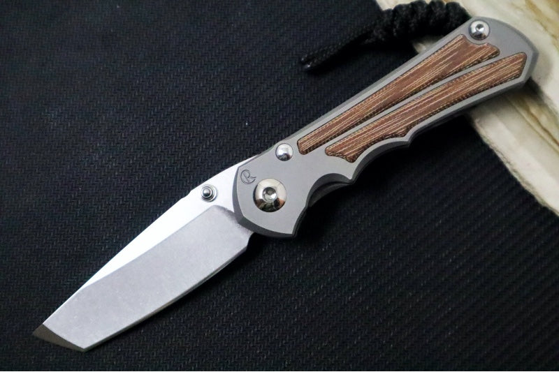 Chris Reeve Knives Small Inkosi Glass Blasted - Natural Canvas Micarta / Tanto Blade / CPM-Magnacut Steel SIN-1134