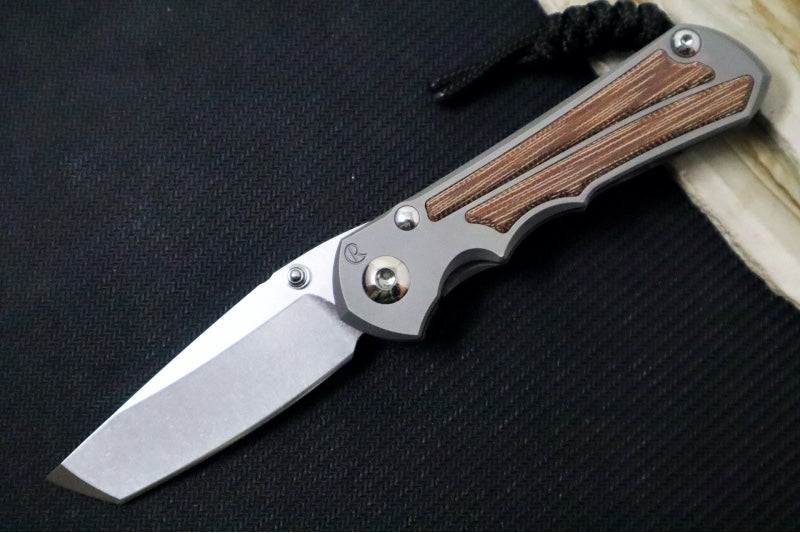 Chris Reeve Knives Small Inkosi Glass Blasted - Natural Canvas Micarta / Tanto Blade / CPM-Magnacut Steel SIN-1134 - Northwest Knives