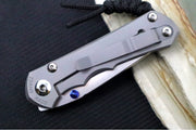 Chris Reeve Knives Small Inkosi Glass Blasted LEFT HAND - Plain Titanium Handle / Tanto Blade / CPM-Magnacut Steel SIN-1131 - Northwest Knives