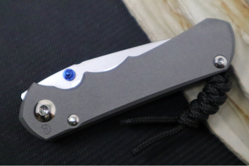 Chris Reeve Knives Small Inkosi LEFT HAND - Plain Titanium Handle / Tanto Blade / CPM-Magnacut Steel SIN-1043