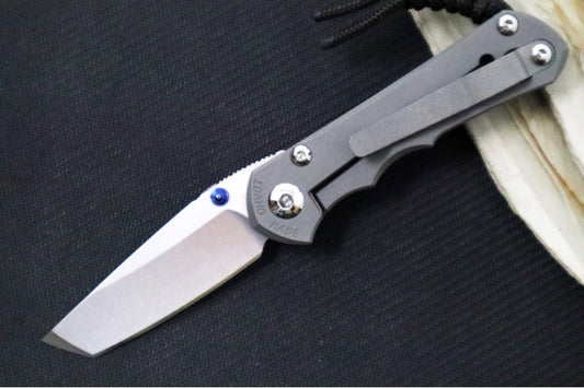 Chris Reeve Knives Small Inkosi LEFT HAND - Plain Titanium Handle / Tanto Blade / CPM-Magnacut Steel SIN-1043