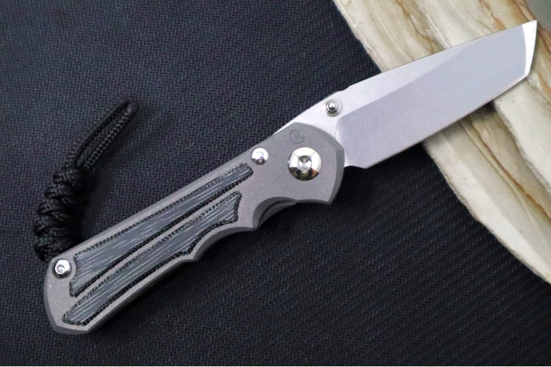 Chris Reeve Knives Small Inkosi LEFT HAND - Tanto Blade / CPM-Magnacut Steel / Titanium Handle with Black Micarta Inlays SIN-1045