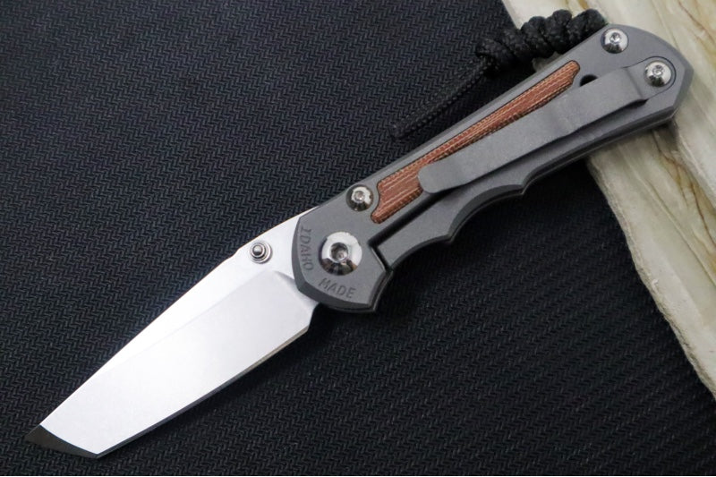 Chris Reeve Knives Small Inkosi LEFT HAND - Tanto Blade / CPM-Magnacut Steel / Titanium Handle with Natural Micarta Inlays SIN-1047 - Northwest Knives