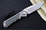 Chris Reeve Knives Small Inkosi Glass Blasted LEFT HAND - Black Canvas Micarta Inlays / Drop Point Blade / CPM-Magnacut Steel SIN-1117 - Northwest Knives