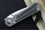 Chris Reeve Knives Small Inkosi Glass Blasted LEFT HAND - Black Canvas Micarta Inlays / Drop Point Blade / CPM-Magnacut Steel SIN-1117 - Northwest Knives
