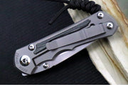 Chris Reeve Knives Small Inkosi Glass Blasted LEFT HAND - Black Canvas Micarta Inlays / Tanto Blade / CPM-Magnacut Steel SIN-1133 - Northwest Knives