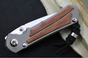 Chris Reeve Knives Small Inkosi Glass Blasted LEFT HAND - Natural Canvas Micarta Inlays / Drop Point Blade / CPM-Magnacut Steel SIN-1119-001 - Northwest Knives
