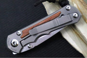 Chris Reeve Knives Small Inkosi Glass Blasted LEFT HAND - Natural Canvas Micarta Inlays / Drop Point Blade / CPM-Magnacut Steel SIN-1119-001 - Northwest Knives