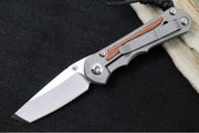 Chris Reeve Knives Small Inkosi Glass Blasted LEFT HANDED - Natural Canvas Micarta / Tanto Blade / CPM-Magnacut Steel SIN-1135 - Northwest Knives