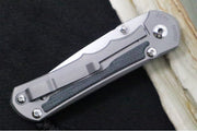 Chris Reeve Knives Large Inkosi Glass Blasted LEFT HAND - Drop Point / Black Micarta Inlay / CPM-Magnacut LIN-1117 - Northwest Knives