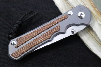 Chris Reeve Knives Large Inkosi Glass Blasted LEFT HANDED - Insingo Blade / Natural Micarta Inlay / CPM-Magnacut Steel LIN-1127