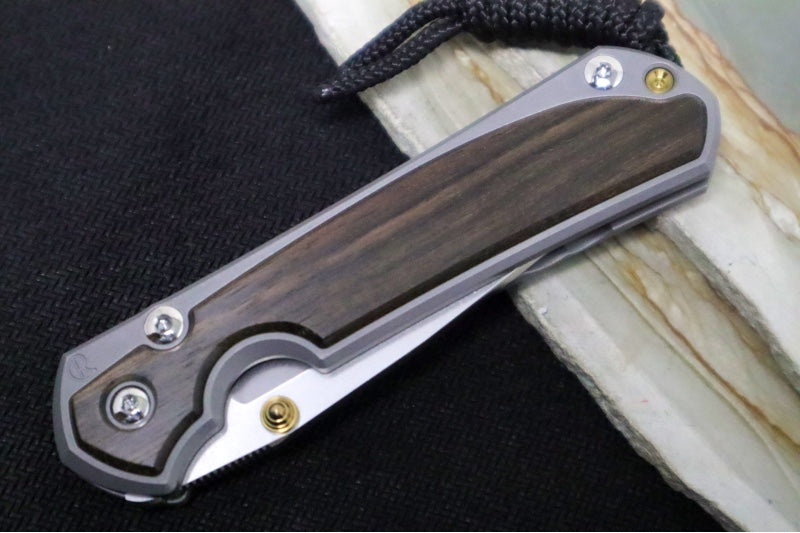 Chris Reeve Knives Small Sebenza 31 - Drop Point / Macassar Ebony Inlay (A4) S31-1116