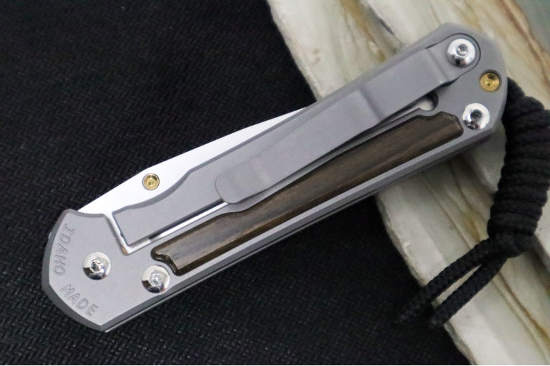 Chris Reeve Knives Small Sebenza 31 - Drop Point / Macassar Ebony Inlay (A4) S31-1116