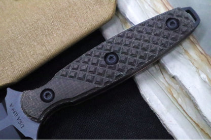 Toor Knives Allied Specter - Black Oxide Finished Blade / CPM-Cruwear Steel / Green Linen Micarta Handle / Cordura-wrapped Sheath 850061338150