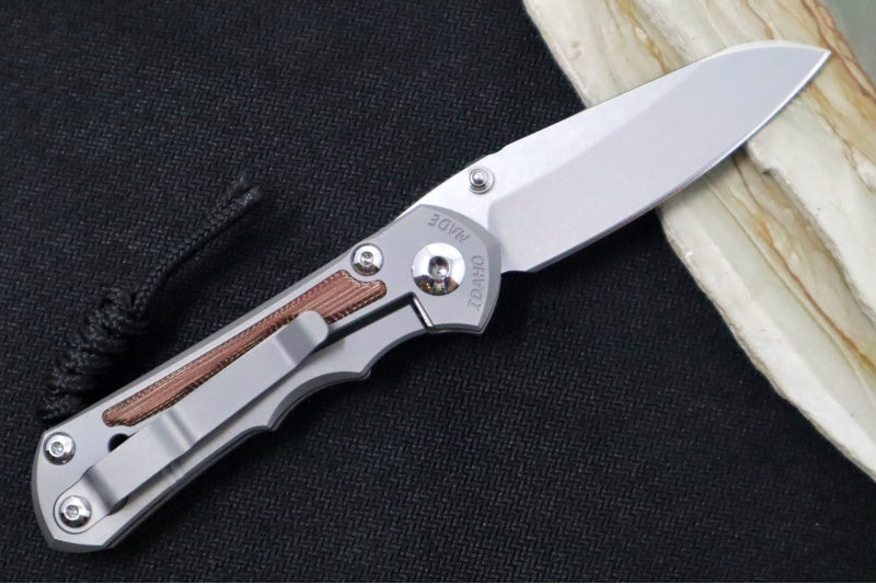 Chris Reeve Knives Small Inkosi Glass Blasted - Natural Canvas Micarta Inlays / Insingo Blade / CPM-Magnacut Steel SIN-1126