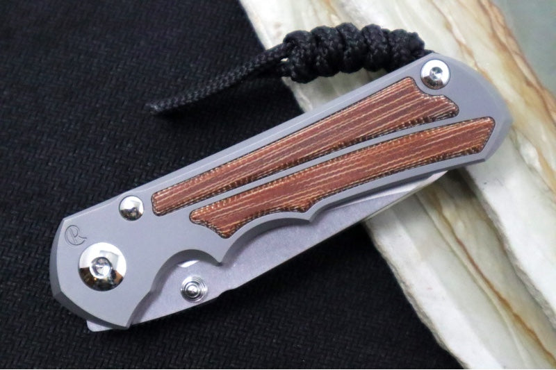 Chris Reeve Knives Small Inkosi Glass Blasted - Natural Canvas Micarta Inlays / Insingo Blade / CPM-Magnacut Steel SIN-1126