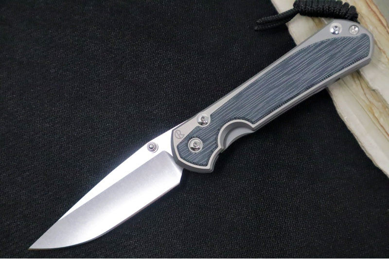 Chris Reeve Large Sebenza 31 Glass Blasted - Drop Point Blade / Black Micarta Inlay / CPM-Magnacut Steel L31-1652