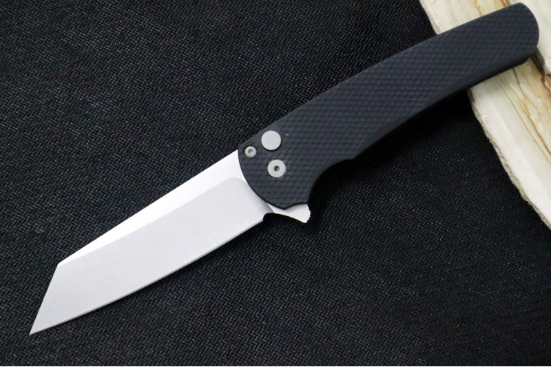Pro Tech Malibu - Reverse Tanto / Stonewash blade / CPM-Magnacut Steel / Black Textured Aluminum Handle 5405 - Northwest Knives
