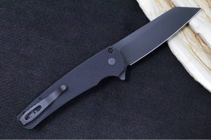 Pro Tech Malibu - Reverse Tanto / Black DLC blade / CPM-Magnacut Steel / Black Textured Aluminum Handle 5406 - Northwest Knives