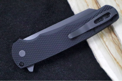 Pro Tech Malibu - Reverse Tanto / Black DLC blade / CPM-Magnacut Steel / Black Textured Aluminum Handle 5406