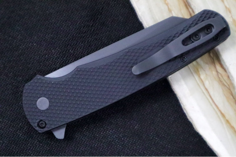 Pro Tech Malibu - Reverse Tanto / Black DLC blade / CPM-Magnacut Steel / Black Textured Aluminum Handle 5406 - Northwest Knives