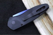 Pro Tech Sprint Auto - Black Anodized Aluminum Handle / Abalone Push Button / Sapphire Blue Blade Finish / CPM-S35VN Steel 2907-SB - Northwest Knives