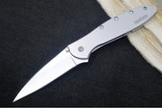 Kershaw 1660 Leek Flipper - Satin Blade / Stainless Steel Handle - Northwest Knives