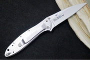 Kershaw 1660 Leek Flipper - Satin Blade / Stainless Steel Handle - Northwest Knives
