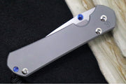 Chris Reeve Knives Small Sebenza 31 Glass Blasted - Drop Point / CPM-Magnacut Steel / Glass Blasted Titanium Handle S31-1644 - Northwest Knives