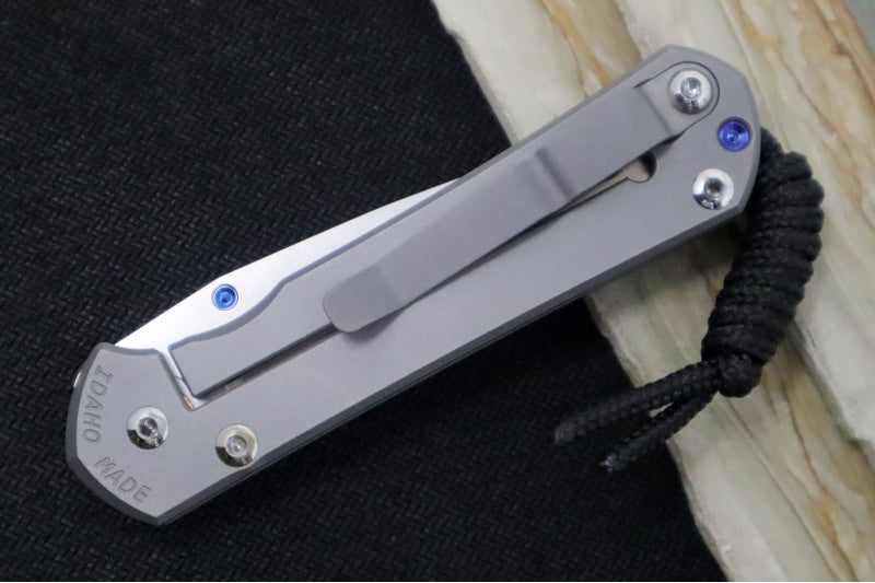 Chris Reeve Knives Small Sebenza 31 Glass Blasted - Drop Point / CPM-Magnacut Steel / Glass Blasted Titanium Handle S31-1644