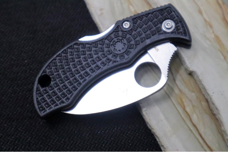 Spyderco ManBug Lightweight - Serrated Hawkbill Blade / VG-10 Steel / Black FRN Handle MBKHBS - Northwest Knives