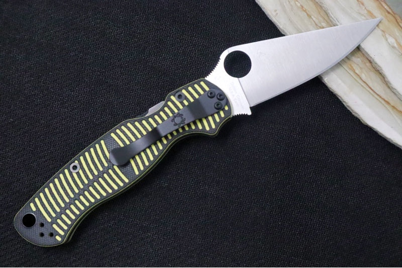 Spyderco Paramilitary 2 Salt - Yellow/Black G-10 Handle / CPM-Magnacut Blade / Satin Finish C81GBKYLMC2 - Northwest Knives