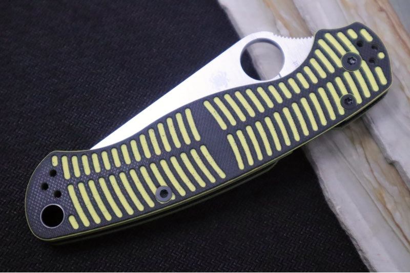 Spyderco Paramilitary 2 Salt - Yellow/Black G-10 Handle / CPM-Magnacut Blade / Satin Finish C81GBKYLMC2 - Northwest Knives