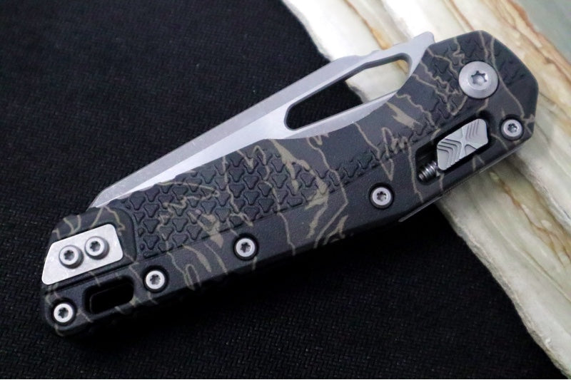 Microtech MSI Manual Folder - Apocalyptic Finished Blade / Tiger Striped Camo Polymer w/ Trim-Grip Handle 210T-10APPMTSC - Northwest Knives