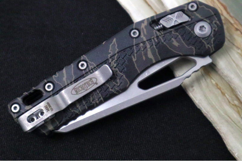 Microtech MSI Manual Folder - Apocalyptic Finished Blade / Tiger Striped Camo Polymer w/ Trim-Grip Handle 210T-10APPMTSC