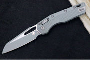 Microtech MSI Manual Folder - Two-Toned Bull Shark Gray Cerakoted Finished Blade / Bull Shark Grey Polymer w/ Trim-Grip Handle 210T-PMCBG - Northwest Knives