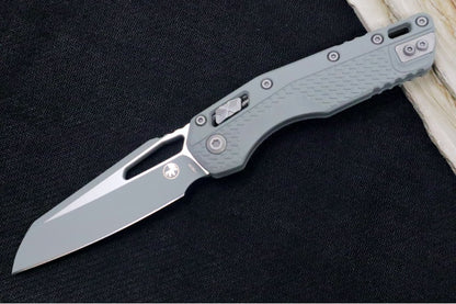 Microtech MSI Manual Folder - Two-Toned Bull Shark Gray Cerakoted Finished Blade / Bull Shark Grey Polymer w/ Trim-Grip Handle 210T-PMCBG