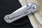 Chris Reeve Knives Small Inkosi Glass Blasted LEFT HAND - Drop Point / CPM-Magnacut Steel / Glass Blasted Titanium Handle SIN-1109 - Northwest Knives