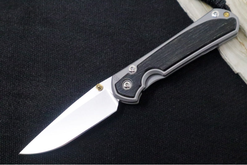 Chris Reeve Knives Small Sebenza 31 - Drop Point Blade in CPM-Magnacut / Bog Oak Inlay (A1) S31-1100