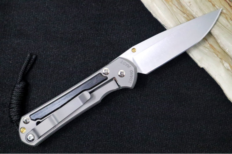Chris Reeve Knives Small Sebenza 31 - Drop Point Blade in CPM-Magnacut / Bog Oak Inlay (A1) S31-1100