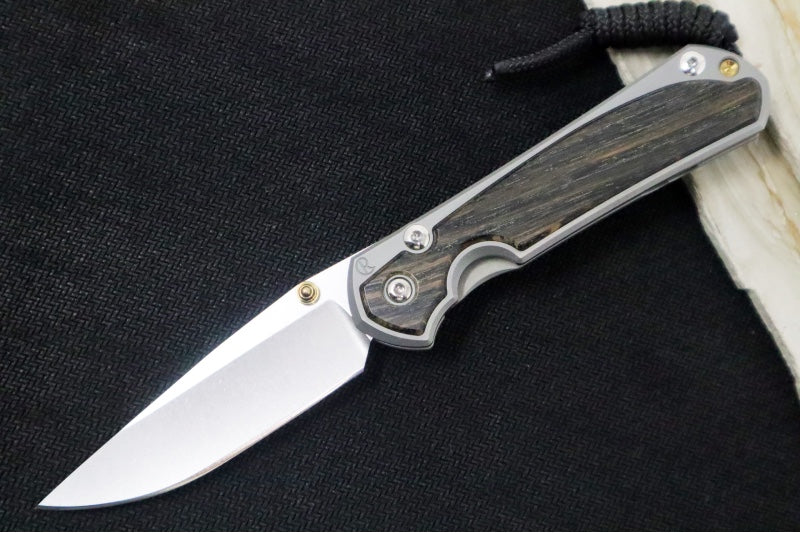 Chris Reeve Knives Small Sebenza 31 - Drop Point Blade in CPM-Magnacut / Bog Oak Inlay (A2) S31-1100