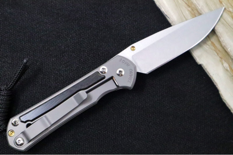 Chris Reeve Knives Small Sebenza 31 - Drop Point Blade in CPM-Magnacut / Bog Oak Inlay (A3) S31-1100